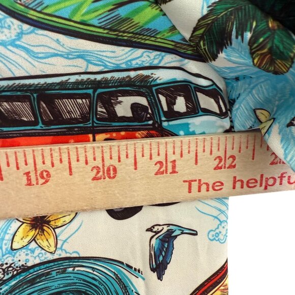 Yoimira Floral Aloha Beach Hawaiian Button-Down Shirt Men's Large Multicolor - Picture 6 of 7